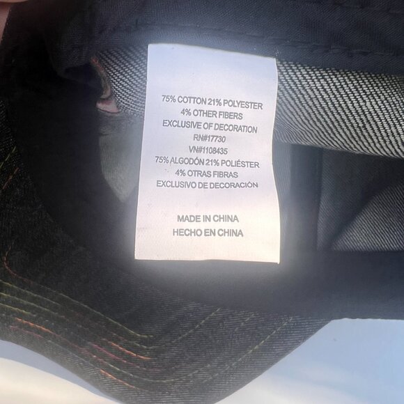 NWOT Target Black Denim PRIDE Rainbow Hat - Picture 5 of 5